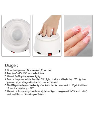Electric Gel Remover Machine | Nail Polish Steam off for Soften Dip UV Gel & Acrylic | Manicure Removal Steamer - Buy Online on GoSupps.com