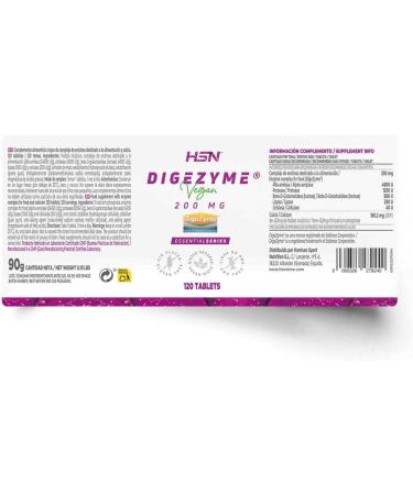 Buy HSN Digzyms 200mg | Vegan Digestive Enzyme Complex | Supports Digestion & Nutrient Absorption | Gluten-Free & Lactose-Free | 120 Tablets - Buy Online on GoSupps.com