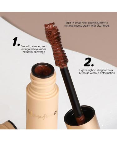Waterproof Eyelash Mascara - 2.5g Waterproof Mascara Makeup Mascara Volume And Length Mascara For Lash Mascara liquid l ash Extensions | Smudge Proof Eye Lash Mascara For Sensitive Eyes Volume 02#brown 02#brown - Buy Online on GoSupps.com