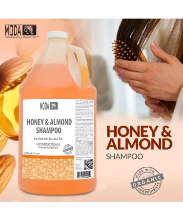 MODA Moisturizing Shampoo - Honey Almond for All Hair Types | 128 Oz Professional Deep Clean & Condition Strengthen & Restore Shine - Buy Online on GoSupps.com