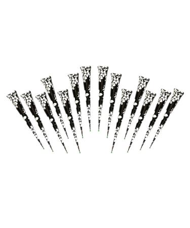 Decent | Pack Of 14 Pcs Cone 100% Natural Organic Henna Cone Ready to Use Paste Hair Color Hair Dye Cones Reddish Brown Color | 11.86 Ounces brown 0.85 Ounce (Pack of 14)