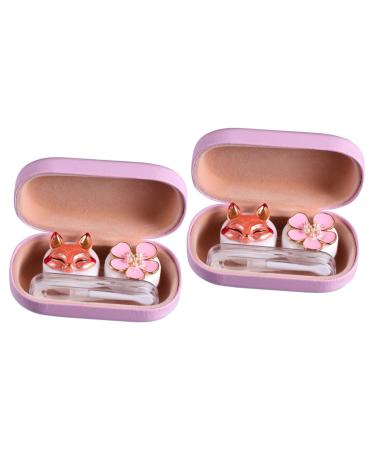 JECOMPRIS 2 Series box Colored contact lenses for contact lenses contact lens container made of glass lens container lentils for eyes case accessories care travel)
