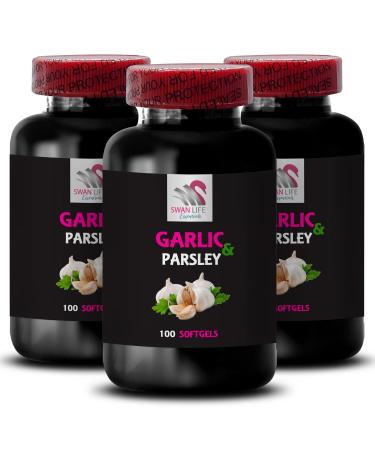 GARLIC AND PARSLEY ODORLESS - odorless garlic parsley pills freshness support parsley and garlic capsules odorless pills odor-free formula complex herbal blend odorless capsules 3Bot