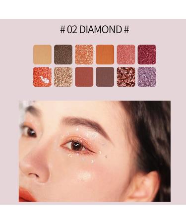 Allbestaye 12 Colors Eyeshadow Palette | Waterproof Gray Shimmer & Matte | Includes Makeup Brush - Perfect for Flawless International Makeup Looks - Buy Online on GoSupps.com