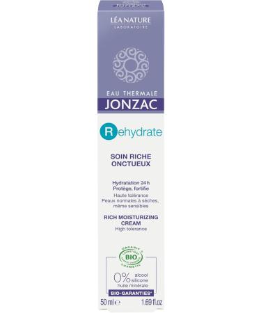 Eau Thermale Jonzac | Rich Creamy Care - Rehydrate | 24h Hydration - Protects | Hydration Activator | Normal to Dry Skin | Hyaluronic Acid | 99% Natural Origin | Pack of 2x50 ml - Buy Online on GoSupps.com