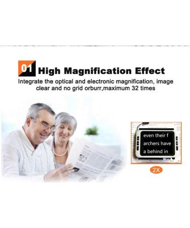 Portable Digital Magnifier Electronic Reading Digital Magnifier Aids 3.5'' Handheld Low Vision Aids Electronic Magnifier for Reading Writing Viewing Maps Books - Buy Online on GoSupps.com