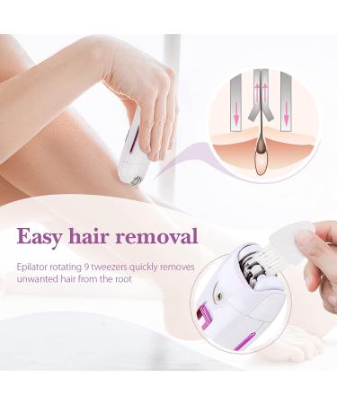 Smooth Glide Epilator for Women - Facial Hair Removal Tool for Face, Legs, Arms, Armpits, and Bikini Area - Buy Online on GoSupps.com