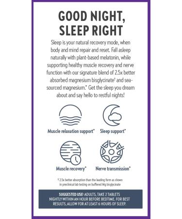 New Chapter Magnesium + Plant-Based Melatonin Supplement with 2.5X Better Absorption Magnesium Glycinate & Non-GMO Melatonin 1 mg from Tomato Sleep Aid & Muscle Relaxation* - 60 Tablets - Buy Online on GoSupps.com