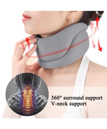 Neck Bandage for Pain Relief & Support | Foam Vertebral Collar for Sleeping | Soft Neck Stabilizer in Medium Rose - Buy Online on GoSupps.com