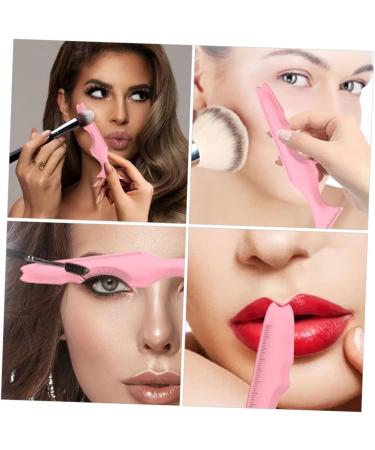 WOONEKY Silicone Beauty Ruler Tape Silicone Mold Mascara Shield Guard Mutitool Travel Make up Pink Stencil 15X4.15CM Pink - Buy Online on GoSupps.com