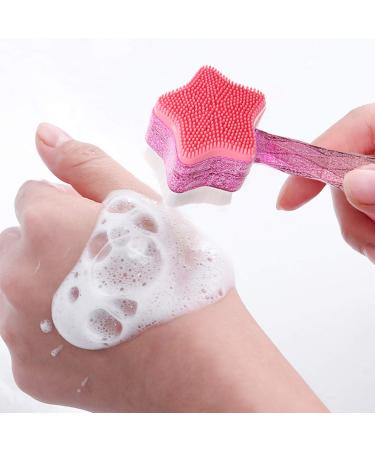 Minkissy Star Shape Facial Skin Scrubber Brush - Double-Sided Exfoliating and Pore Cleansing Brush for Sensitive Skin - Portable Face Massager and Skin Exfoliator - Buy Online on GoSupps.com