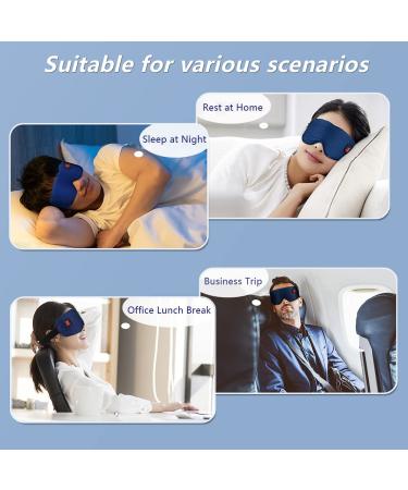Heated Silk Eye Mask | Cordless USB Heating Pad for Dry Eyes | Rechargeable | Relief for Stye, Blepharitis, Chalazion, Eye Fatigue | Warm Eye Compress for Men and Women (Navy) - Buy Online on GoSupps.com