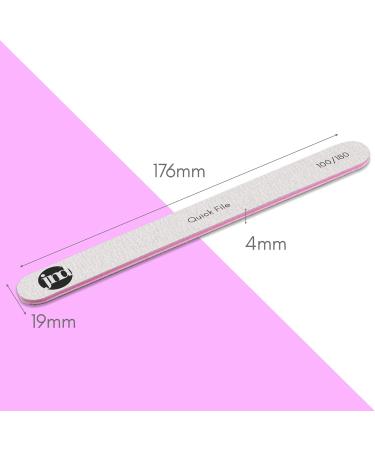 New* JND Professional Salon Grade Double Sided Emery Board Nail Files Buffer Polisher Natural Manicure Pedicure Acrylic Gel Nails (5Pack) (100/180) 100/180 5.0 - Buy Online on GoSupps.com