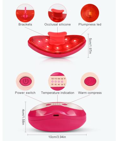 FERNIDA Red Light Device 2-in-1 Anti-Aging Lip & Eye Care Tool | Heated for Smooth Lip Wrinkles & Dark Circle Reduction | 4 Heating Levels | Shop Now - Buy Online on GoSupps.com
