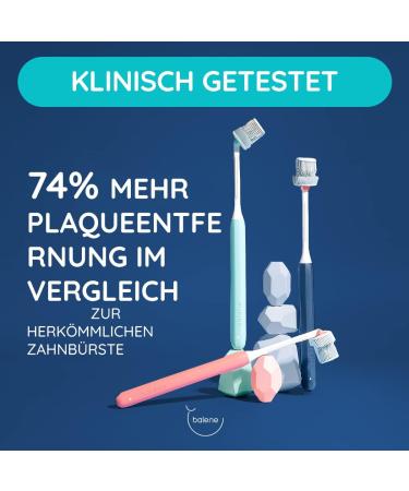 BALENE Double-Sided Toothbrush | Soft Bristles for Inner Face Cleaning | Buy Internationally - Buy Online on GoSupps.com