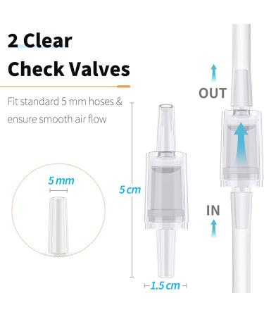 Pawfly 7.5m Aquarium Airline Hose Set - Standard Air Pump Accessories with Suction Cups & Check Valves for Optimal Ventilation (White) - Buy Online on GoSupps.com