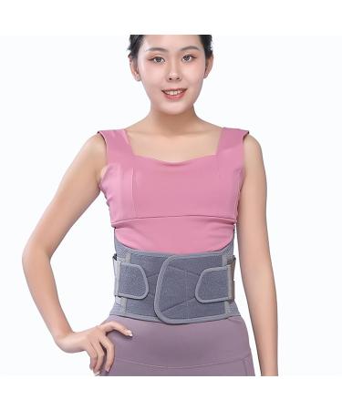 Air Mesh Back Brace Men Women Adjustable Waist Support Belt For Lower Back Pain Relief Spine Support Lumbar Decompression Belt For Sedentariness Works Sports (Color : Silver gray Size : Large) Large Silver gray