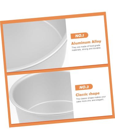 Ciieeo 4 Pcs Cake Mold Round Cake Pan Round Cake Trays Baking Mould Cupcakes Wedding Cake Plates Chiffon Cake Pans Pudding Cups Bagel Baking Utensils Aluminum Alloy Solid Bottom 16.5X16.5X7CMx2pcs - Buy Online on GoSupps.com