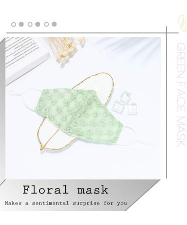 YBSHIN Wedding Lace Mask | Floral Mouth Shield for Women & Girls | Masquerade B-Green Shop Internationally - Buy Online on GoSupps.com