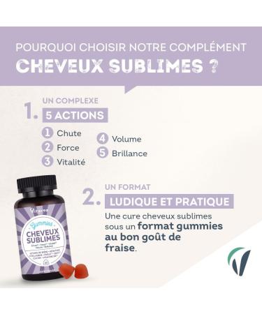 Vitavea Well-being - Sublime Hair Gummies - Promotes Hair Growth - Biotin Brewer's Yeast Keratin Zinc Collagen - Hair Loss Volume Shine - 40 Red Fruit Gummies - Buy Online on GoSupps.com