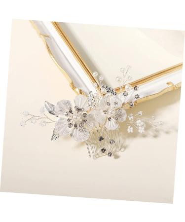 Angoily Wedding Hair Comb Clip Tiara Pearl Wedding Hair Accessories Crystal Hair Accessories Rhinestone Hair Clips Flower Hair Comb Bride Wedding Headdress Bridal Headpieces Abs Hair up - Buy Online on GoSupps.com