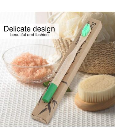 Jerliflyer 10 Pack Kids Bamboo Toothbrush - Eco-Friendly Soft Bristles Wooden Handle 6 Colors Available - Buy Online on GoSupps.com
