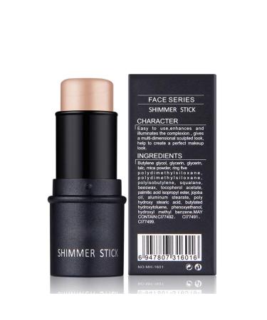 Huairdum Highlighter Forming Stick, Halo Powder Magic Contour Stick 2 Colors Highlighting Brightening Cosmetic Makeup(#2)