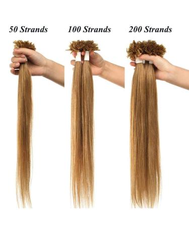 SEGO Bondings Extensions - Real 1G Keratin U-Tip Remy Human Hair - 50 Strands Light Blonde #613 - 16 (40cm) - 50g - Buy Online on GoSupps.com