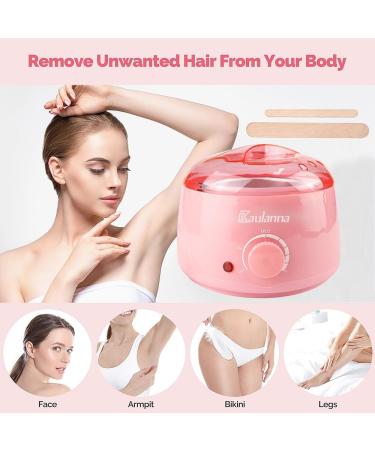 Buy Wax Warmer Set Electric Hair Removal Device for Smooth Skin | Pink Wax Heater & Depilation Kit | International Shipping - Buy Online on GoSupps.com