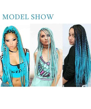 Shop SEGO 5 Packs 24 Crochet Afro Braid Extensions - Sky Blue Synthetic Hair for Stunning Braids - Buy Online on GoSupps.com
