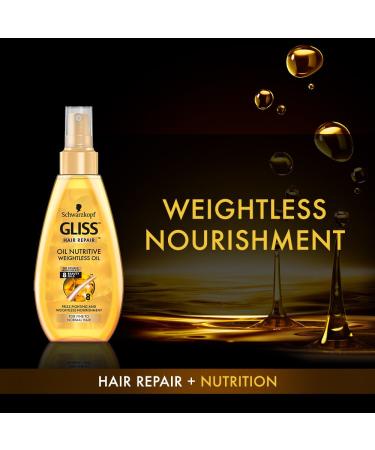 GLISS Hair Repair Nutritive Weightless Treatment Oil 5.1 oz - Nourishing Hair Oil - Buy Online on GoSupps.com