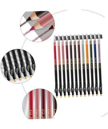 Mikinona 12pcs Lip Liner Eyeliner Waterproof Eyebrow Pencil Eyebrow Liner Plastic Makeup Pen Water Proof - Buy Online on GoSupps.com