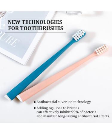 Ultra Soft Manual Toothbrush - Ag ions Flossing Toothbrush for Sensitive Teeth - Extra Soft Bristles - 4 Pack for Adults - International Shipping - Buy Online on GoSupps.com
