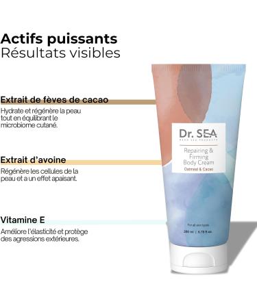 DR. SEA - Cr me Corps R paratrice & Raffermissante l Extrait d Avoine & Beurre de Cacao - Hydrate Prot ge & Tonifie - Peau Souple & lastique - 200ml - Buy Online on GoSupps.com