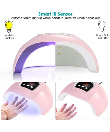 Ruspela UV LED Nail Lamp 54W 18LED Nail Curing Lamp UV Light for Gel Polish Auto Sensor Nail Dryer Lamp with 3 Timer Setting - Buy Online on GoSupps.com
