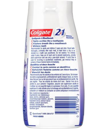 Colgate Liquid Gel 2-in-1 Whitening Toothpaste and Mouthwash 100 mL - Buy Online on GoSupps.com