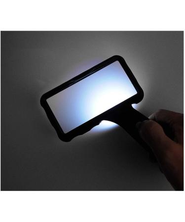 Portable Handheld Reading Magnifier with LED Lights 10X Optical High-Definition Glass Lenses Study and Appreciation of Office Learning Good Times - Buy Online on GoSupps.com
