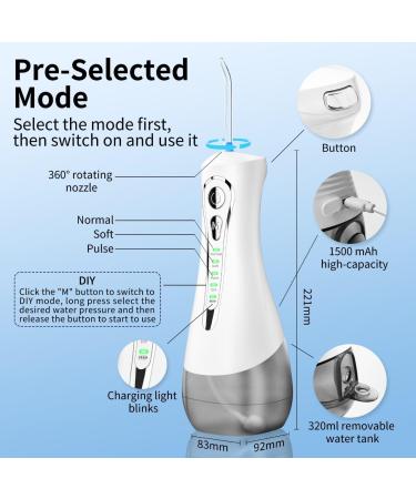 NOVAFLUX Professional Water Flossers - Cordless & Rechargeable Oral Care | 7 Jet Tips Storage | Waterproof Personal Irrigator for Home & Travel - Buy Online on GoSupps.com