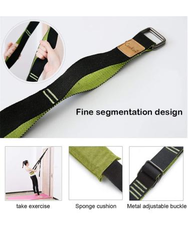 Yoga Fitness Stretching Strap - Improve Flexibility for Rehab Pilates Dance & Gymnastics | Door Flexibility Trainer (Black - Buy Online on GoSupps.com
