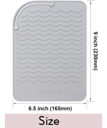 Angelil Heat-Resistant Mat for Curls & Styling - 23cm x 17cm Pink Silicone Surface for Hot Hair Tools - Buy Online on GoSupps.com