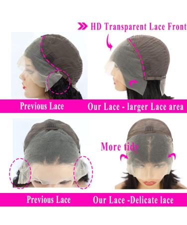 10A Body Wave 13x4 HD Lace Frontal Wig 16 Inch - Glueless Human Hair Wig for Black Women - Pre Plucked with Baby Hair - 150% Density - Natural Color - Buy Online on GoSupps.com