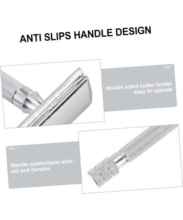 Angoily Manual Safety Razor for Men - Rustproof Double-Edged Single Blade Shaving Razor - Zinc Alloy 10.3x4cm - Eco-Friendly & Durable - Buy Online on GoSupps.com