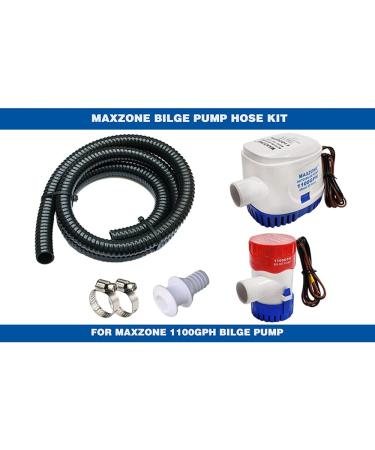 Maxzone Bilge Pump Installation Kit - 6ft Premium PVC Hose with Clamps and Thru-Hull Fitting 1/8 Inch - Buy Online on GoSupps.com