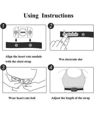 AIDIRui Elastic Heart Rate Chest Strap Bands - 2 Pack for Geonaute Heart Rate Sensor | International Shipping Available - Buy Online on GoSupps.com