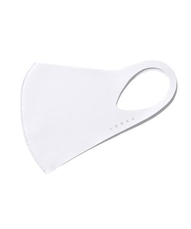 LOOKA | Protective Fashion Air Mask | Washable and Reusable | Comfortable | Logo White (Small Medium)