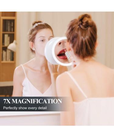 TOUCHBeauty 7X Rechargeable LED Makeup Mirror | 6.7 Inch Waterproof Lighted Shower Mirror with Locking Suction Cup | Wall Mirror TB-1779 - Buy Online on GoSupps.com