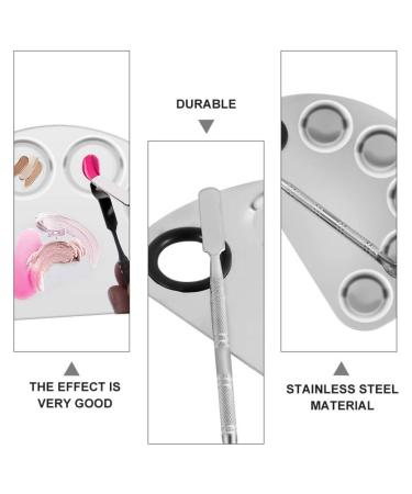 Buy Minkissy 4-Piece Stainless Steel Palette & Spatula Set for Artists | Perfect for Makeup & Nail Art - International Shipping Available - Buy Online on GoSupps.com
