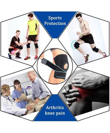 Adjustable Knee Brace for Arthritis & Meniscus Tear - Support & Protection (Blue) - Buy Online on GoSupps.com