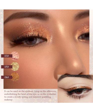 3-Piece Liquid Shimmer Glitter Eyeshadow Sticks Set - Purple, Lemon Green, Champagne Gold | Quick-Drying, Waterproof Formula - Buy Online on GoSupps.com
