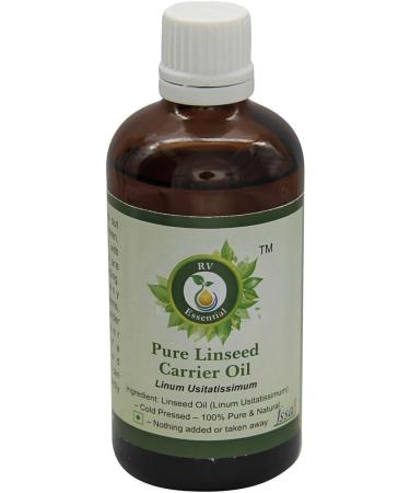 R V Essential Pure Linseed Carrier Oil 30ml (1.01oz)- Linum Usitatissimum (100% Pure and Natural Cold Pressed) 1.01 Fl Oz (Pack of 1) - Buy Online on GoSupps.com
